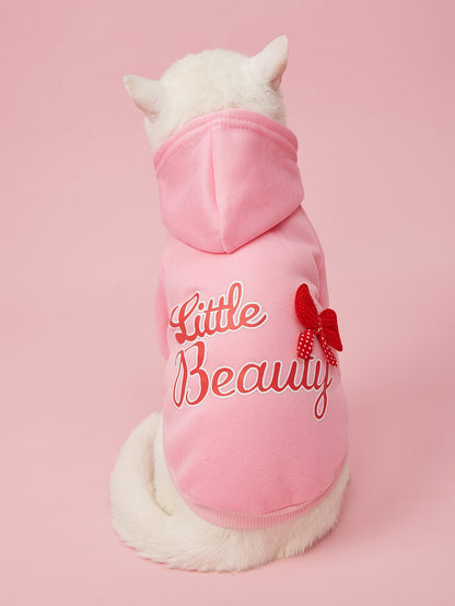 هودي بشعار للحيوانات الأليفة مع جيوب دافئة