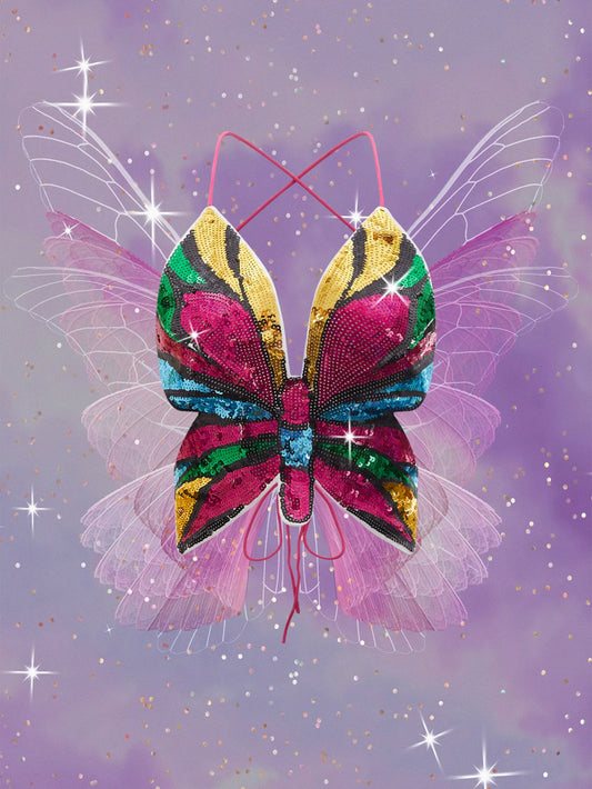 توب كامي قصير مزين بالترتر وظهر مكشوف من التسعينات