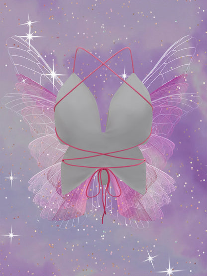 توب كامي قصير مزين بالترتر وظهر مكشوف من التسعينات