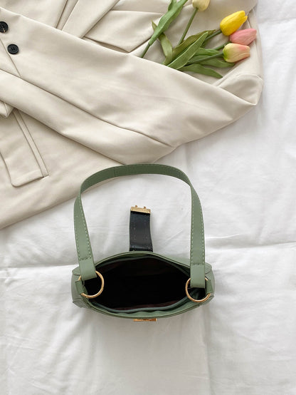 تمساح مطبوعة الحد الأدنى تمساح صغير منقوش حقيبة تغلق بالضغط/