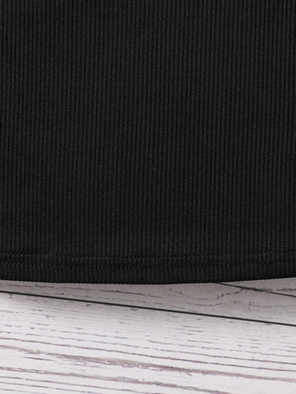 لباس علوي تانك محبوك مضلع قص مجوف بنت طفل