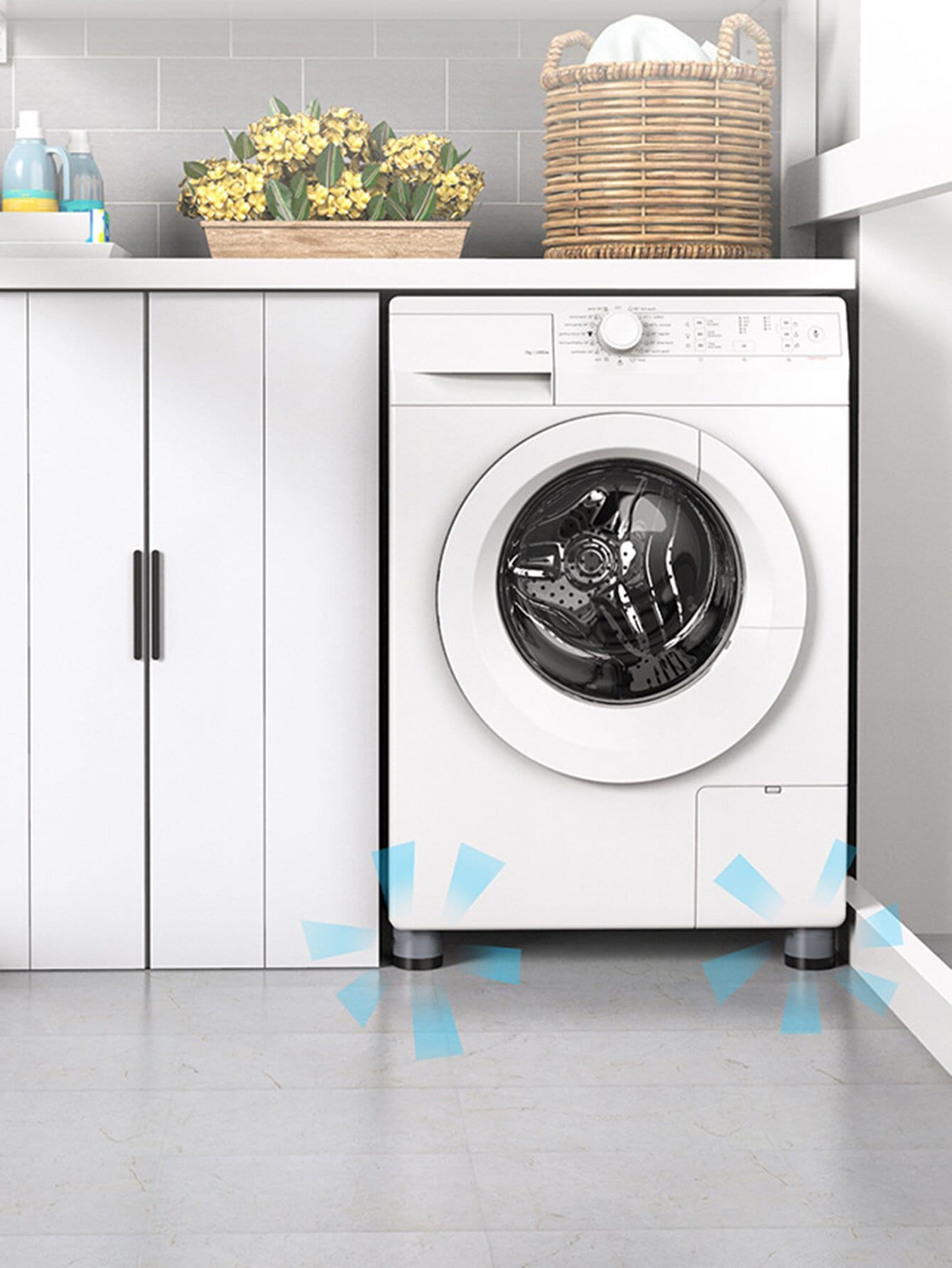 قدم مغسلة بلونين 4 قطع