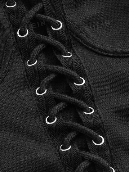 هودي فتحات حلقي معدني مقصوص امامي عالي ومنخفض