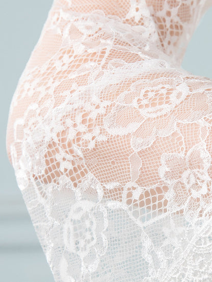 جاكيت الزفاف مطرز بأزهار مقلم دانتيل أنيق لحضور حفل زفاف حفلة قطعة واحدة نساء