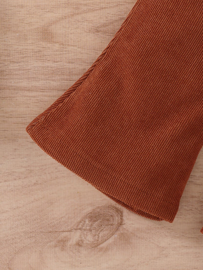 للاطفال بوديسوت مقلم بكشكش و بنطلون بساق واسع حزام و عقال الرأس