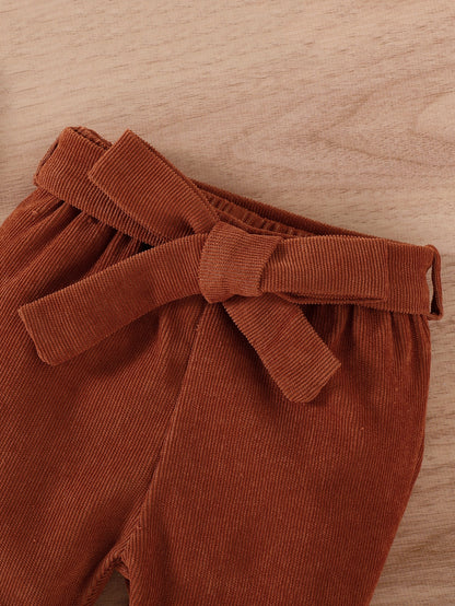 للاطفال بوديسوت مقلم بكشكش و بنطلون بساق واسع حزام و عقال الرأس