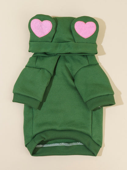 جاكيت الحيوانات الأليفة بطبعة القلب قطعة واحدة لعيد الحب