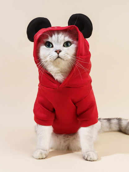 هودي حيوانات أليفة نمط الدب رسوم كارتون