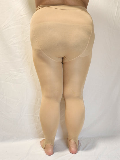 جوارب موحدة اللون بطانة مخملية شريط قدم مقاس كبير