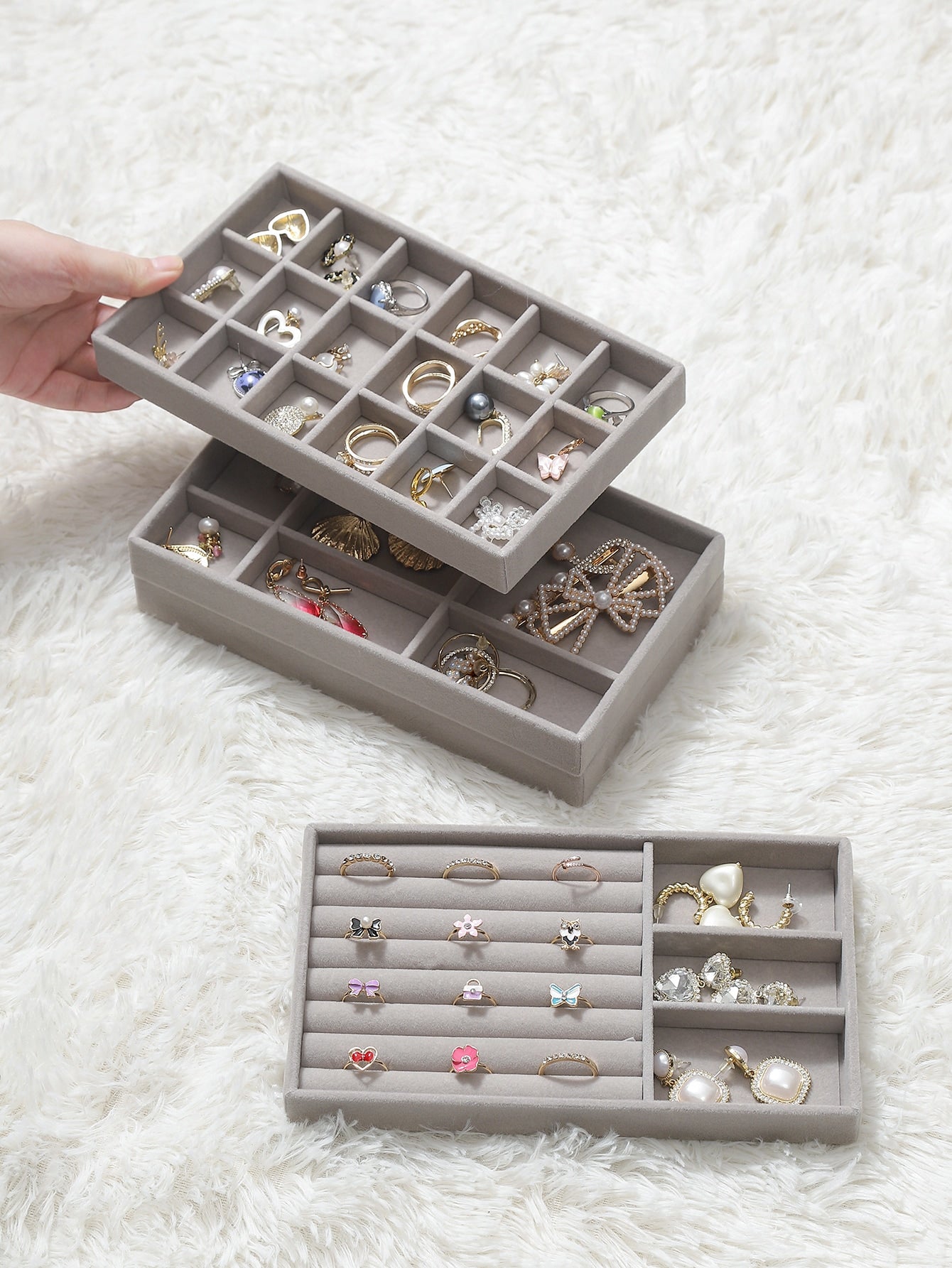 علب مجوهرات شكل صواني