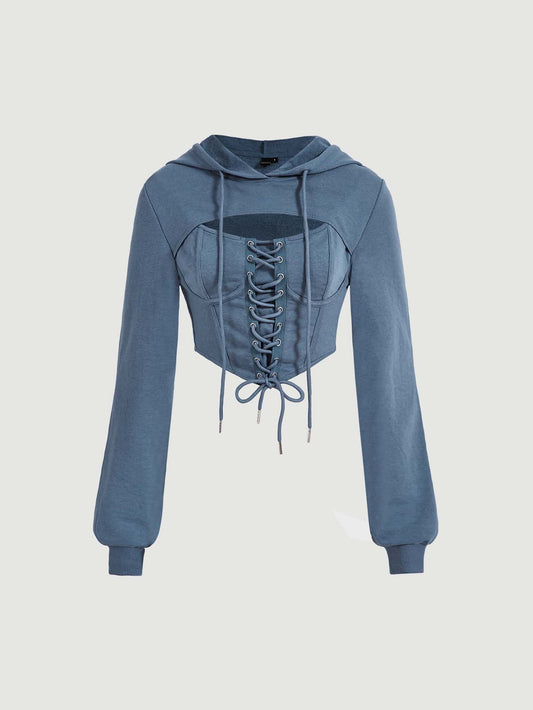 هودي فتحات حلقي معدني مقصوص امامي عالي ومنخفض