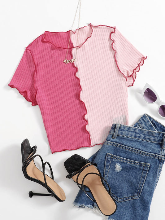 تي شيرتات زينة على شكل نبات  حاجز اللون كاجوال