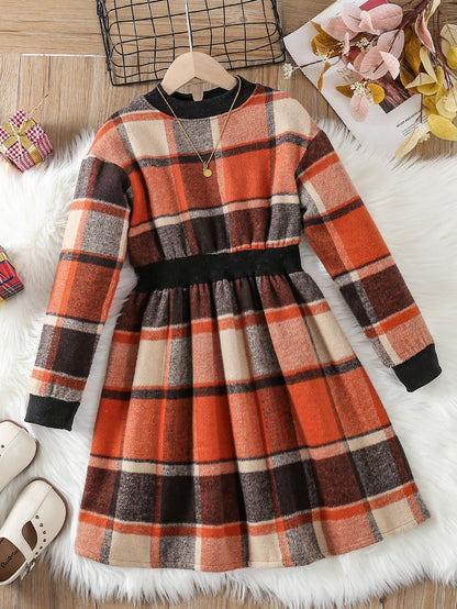 فستان فتاة مراهقة بطبعة الترتر بدون حقيبة