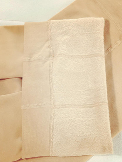 جوارب موحدة اللون بطانة مخملية شريط قدم مقاس كبير