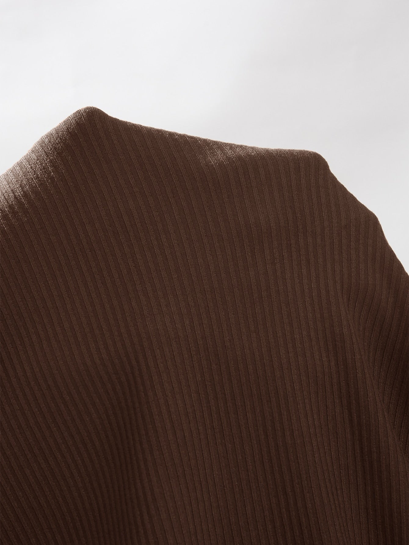 بناطيل بساق واسع موحدة اللون محبوك مضلع