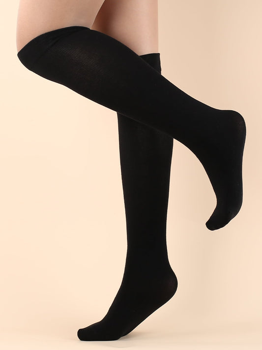 جوارب للركبة موحدة اللون
