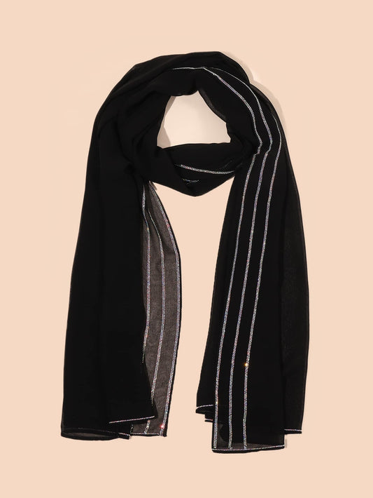 واحدة من الأطراف نساء الحزب الأسود حجر راين مزينة وشاح عصرية للزينة اليومية