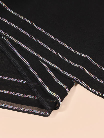 واحدة من الأطراف نساء الحزب الأسود حجر راين مزينة وشاح عصرية للزينة اليومية