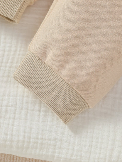 هودي نمط رسوم كارتون جيب الكنغر وبنطلون رياضي مولود جديد