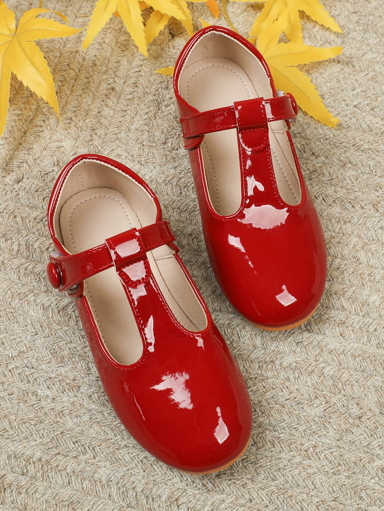 حذاء ماري جين مسطح لاصق سحري بنات