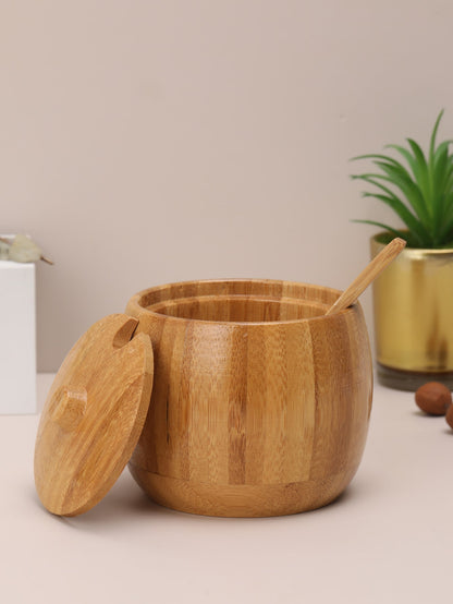 جرة التوابل خشب قطعة واحدة