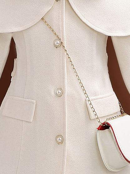 معطف ياقة بورغ بدون حقيبة للبنات الصغار