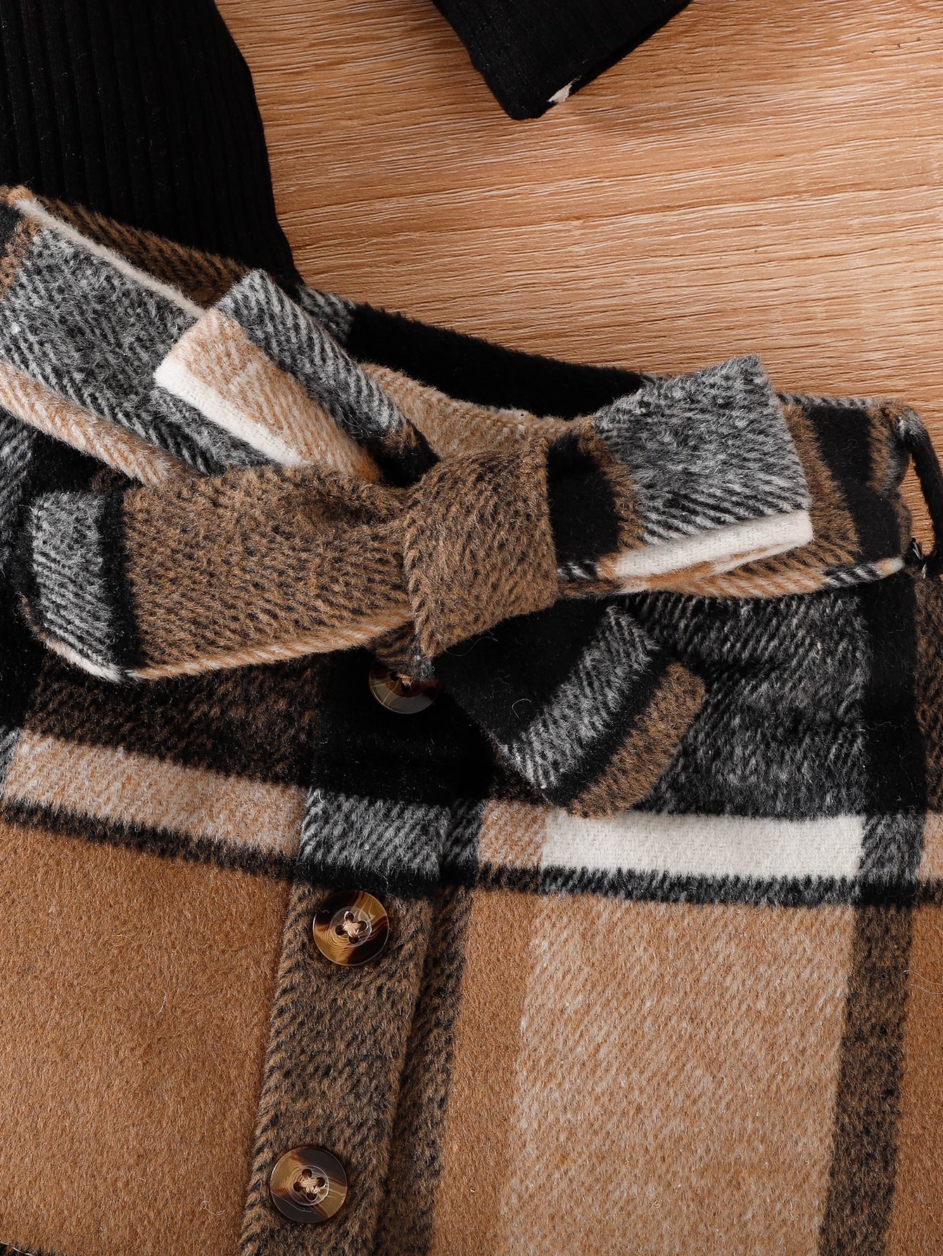 بوديسوت للاطفال محبوك مضلع وتنورة طباعة مربع النقش حزام