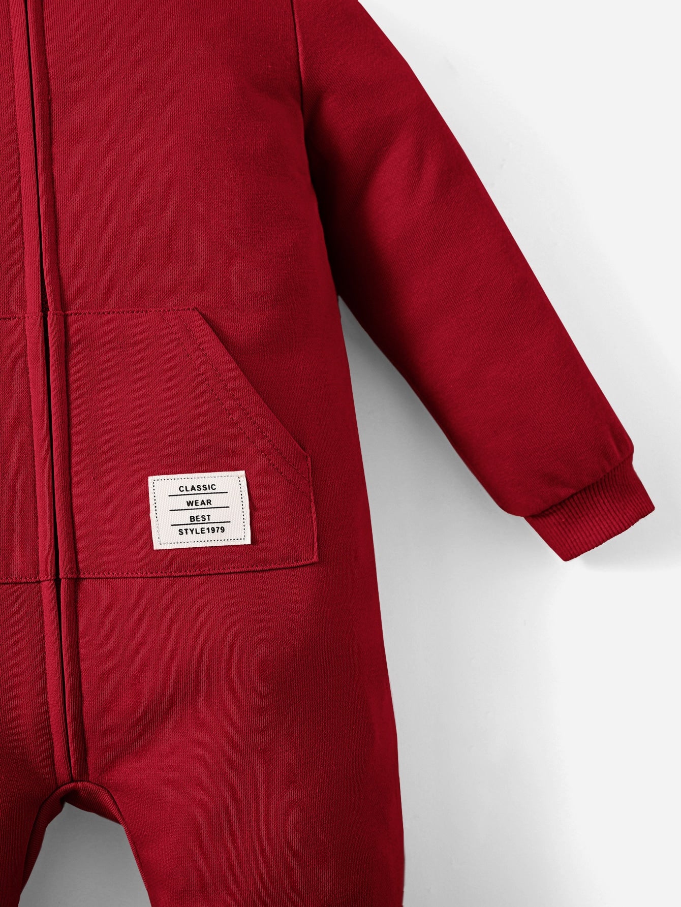 بدلة قفّازات أطفال بناتيّة ذات غطاء ياقة رسالية تفصيلية بسحّاب