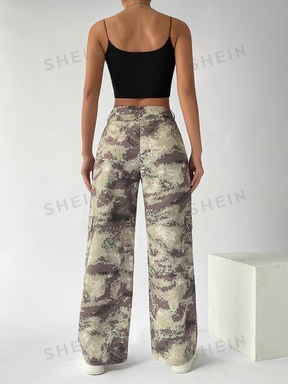 بنطلون كارجو جوربكور طباعة مموه جيب قلاب