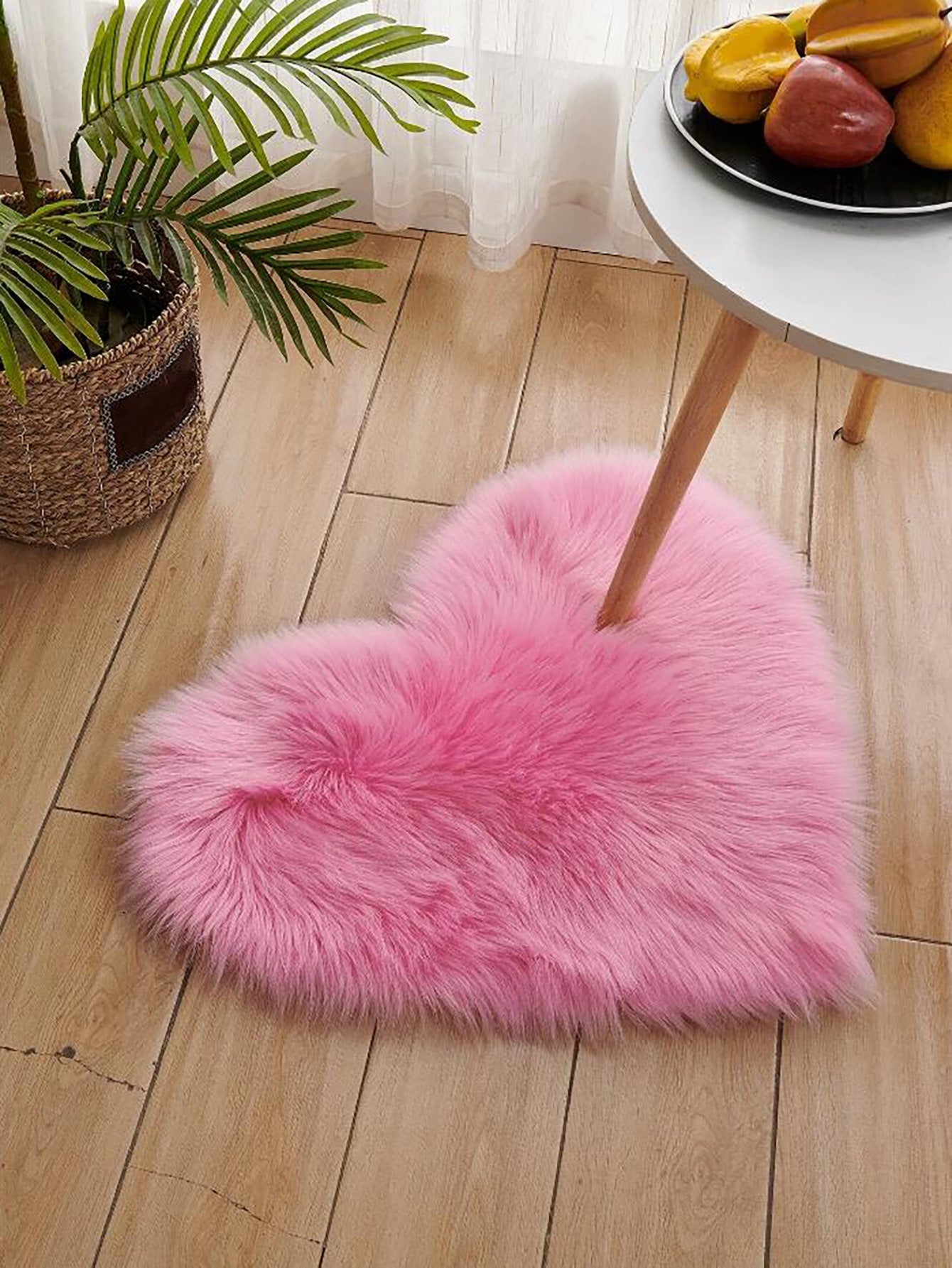 سجادة منطقة على شكل قلب قطعة واحدة، سجادة ناعمة لغرفة المعيشة وغرفة النوم ، ديكور منزلي لعيد الحب ,ديكور الغرفة