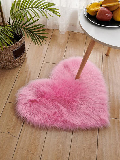 سجادة منطقة على شكل قلب قطعة واحدة، سجادة ناعمة لغرفة المعيشة وغرفة النوم ، ديكور منزلي لعيد الحب ,ديكور الغرفة