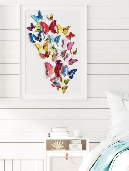 ملصق فراشة ثلاثي الأبعاد 24 قطعة