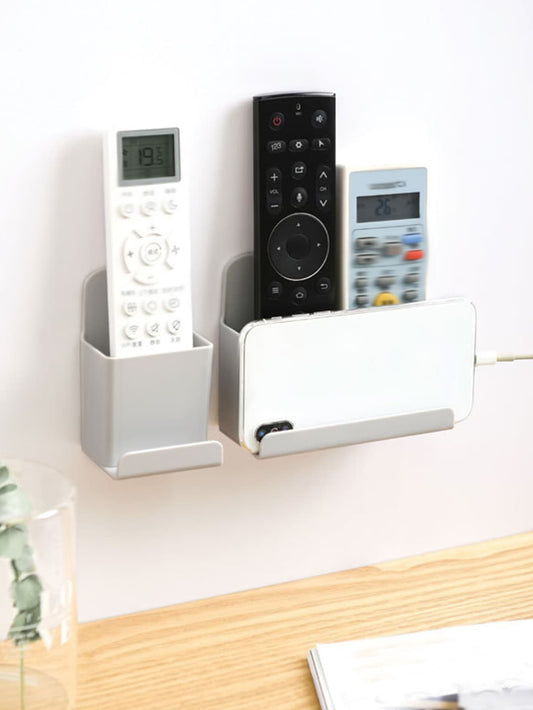 صندوق تخزين جداري للريموت كنترول قطعة واحدة، حامل ريموت تحكم تلفزيون بلاستيك بولي بروبلين حديث لديكور المنزل