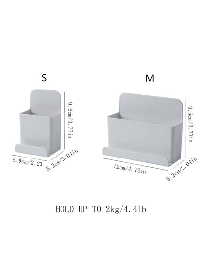 صندوق تخزين جداري للريموت كنترول قطعة واحدة، حامل ريموت تحكم تلفزيون بلاستيك بولي بروبلين حديث لديكور المنزل