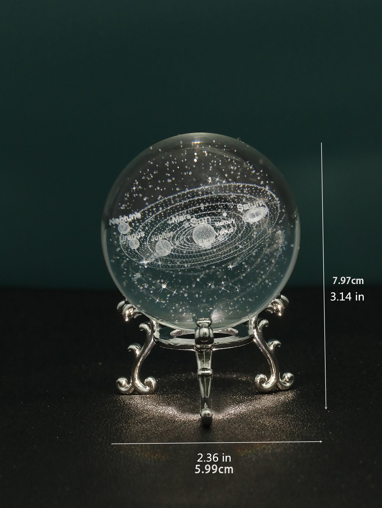 حرفة ديكور كريستال كرة قطعة واحدة