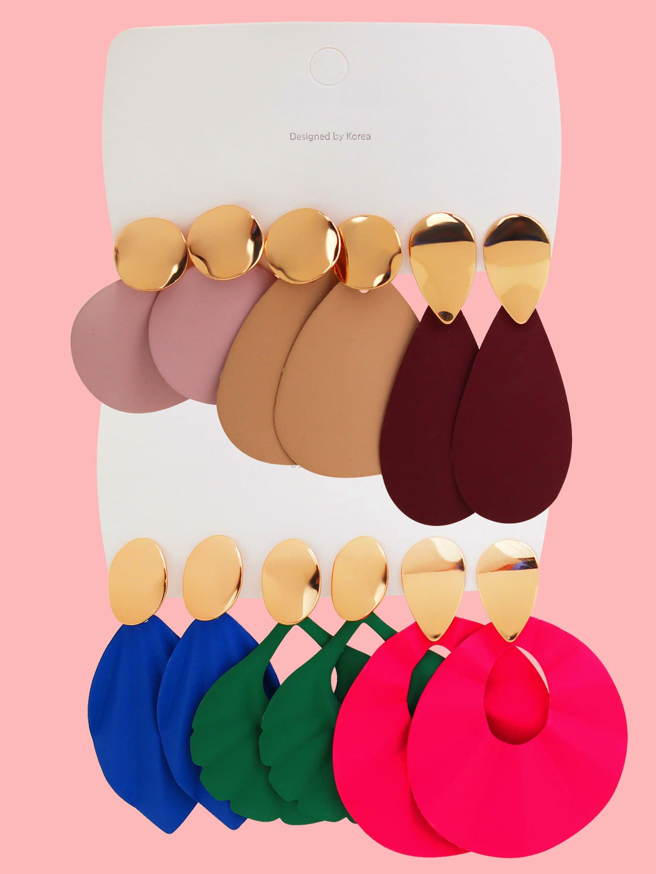 أقراط قطرات ماء 6أزواج/طقم