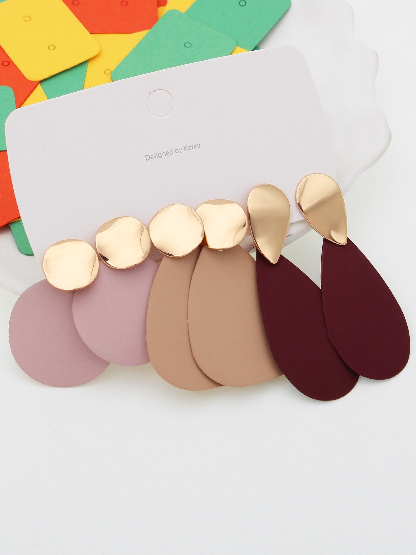 أقراط قطرات ماء 6أزواج/طقم