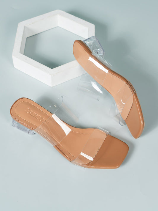 صنادل مبسط pvc بلاستيك حذاء كعب مكتنز موضة نساء