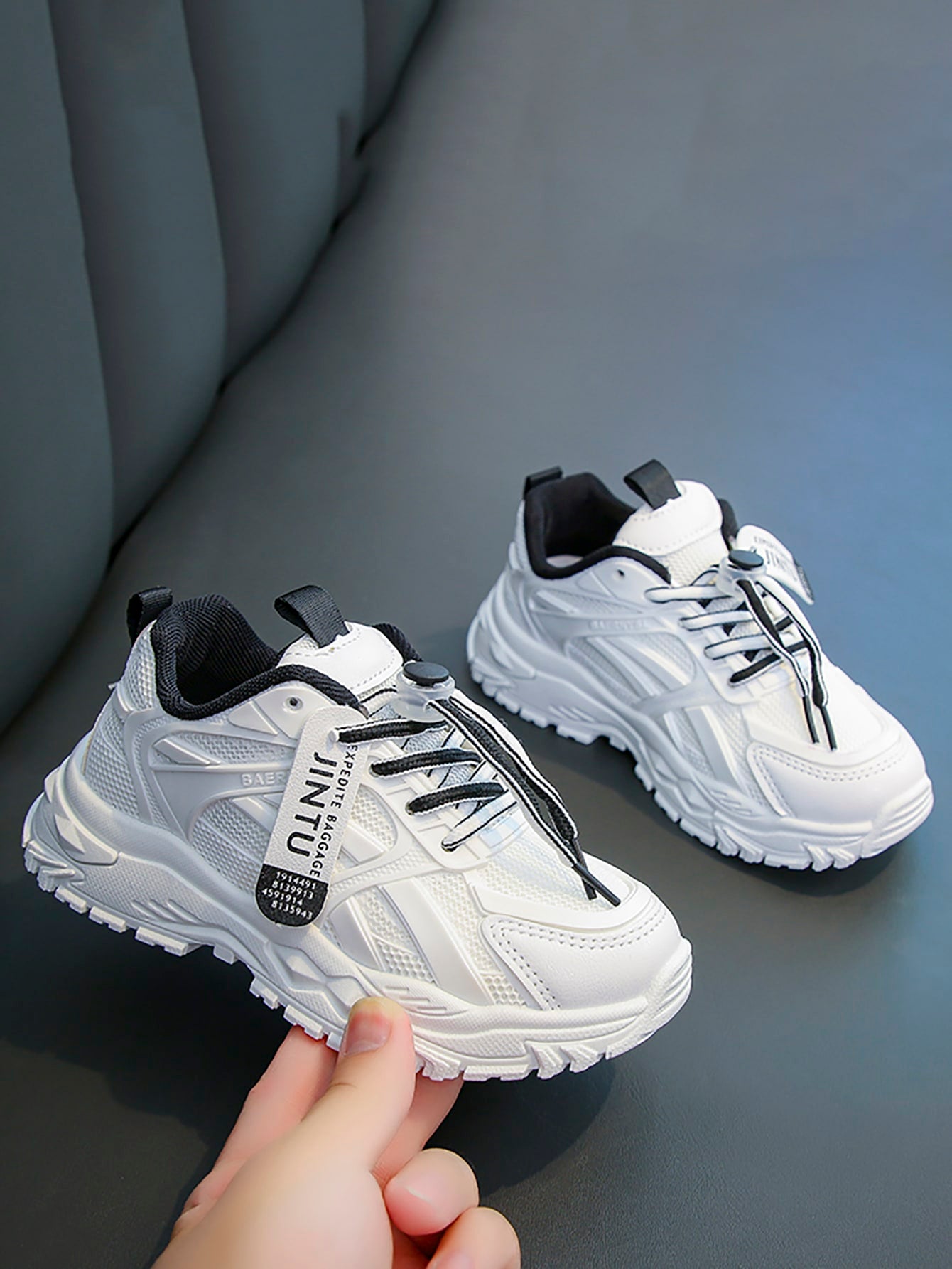 حذاء رياضي برباط امامي مكتنز رياضي خارجي قماش بنات