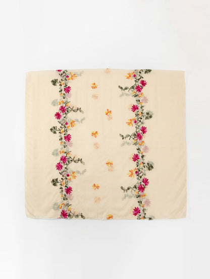 وشاح مطرز الأزهار موضة الى اليومي قطعة واحدة نساء