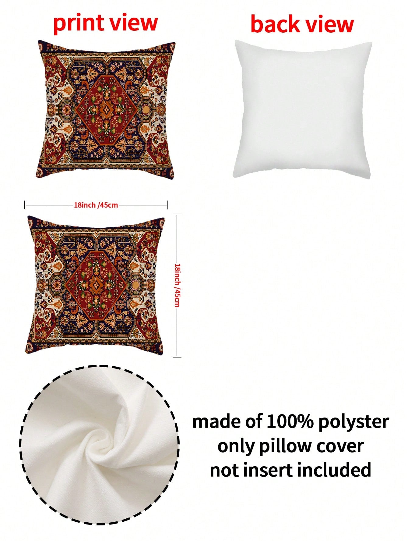 قطعة واحدة نمط عتيق غطاء وسادة بدون حديث قماش غطاء وسادة رمي ديكور الى منزل