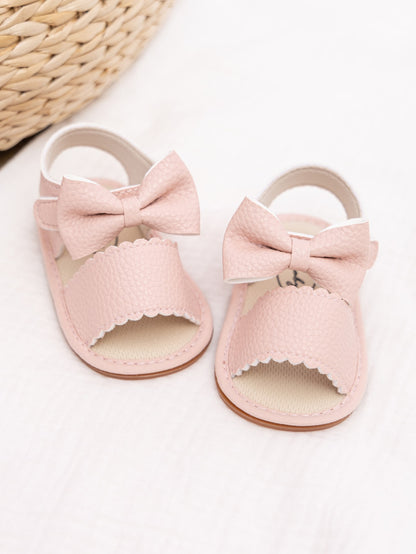 صنادل مسطح مزخرف بعقدة الفراشة مقلم شكل اقواس تفاصيل لاصق سحري مفتوح الوراء لطيفة خارجي بنات