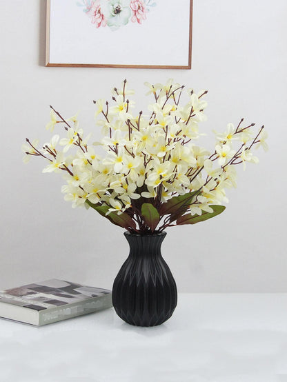 مزهرية بلاستيك زهرة أسلوب الشمال بلاستيك أسود بتصميم هندسي الى منزل قطعة واحدة