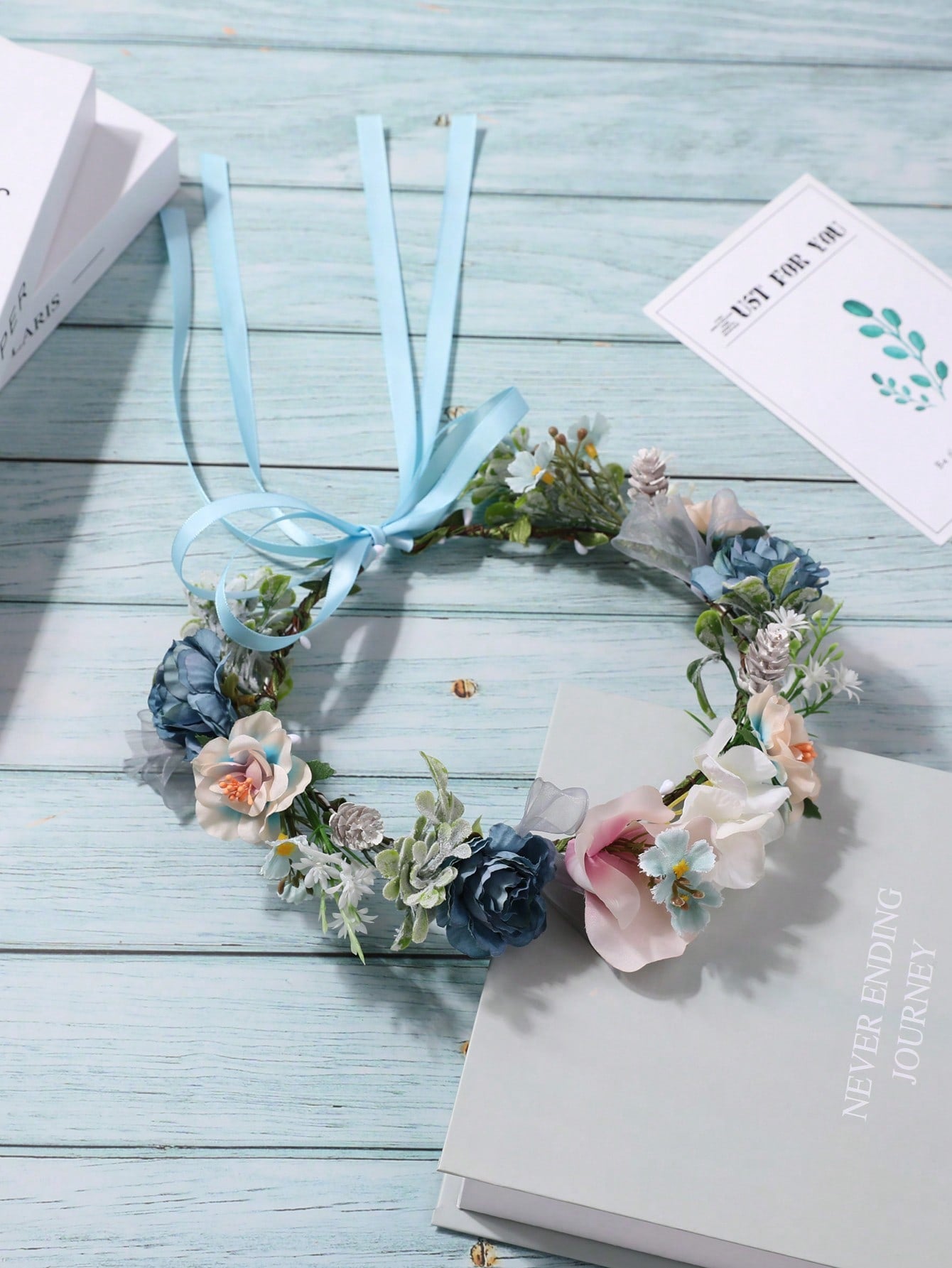 عقال شعر الزفاف مزخرف بزهر بوهو لحضور حفل زفاف حفلة قطعة واحدة نساء