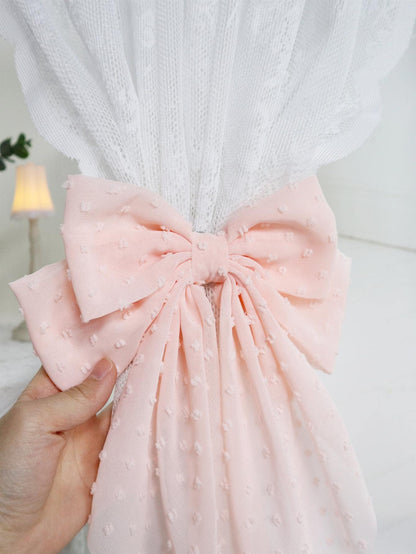 ربطة ستارة خلفي مزخرف بعقدة الفراشة قطعة واحدة