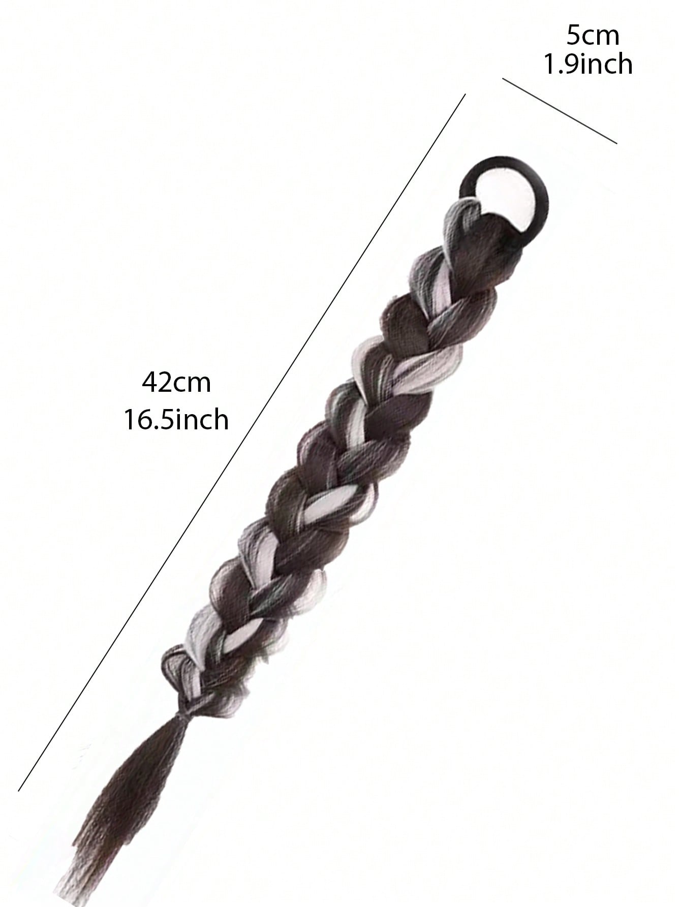 ضفيرة شعر اصطناعي طويل عارضتين