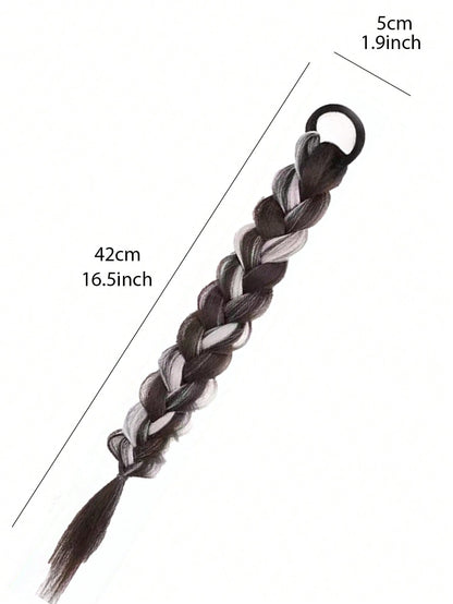 ضفيرة شعر اصطناعي طويل عارضتين