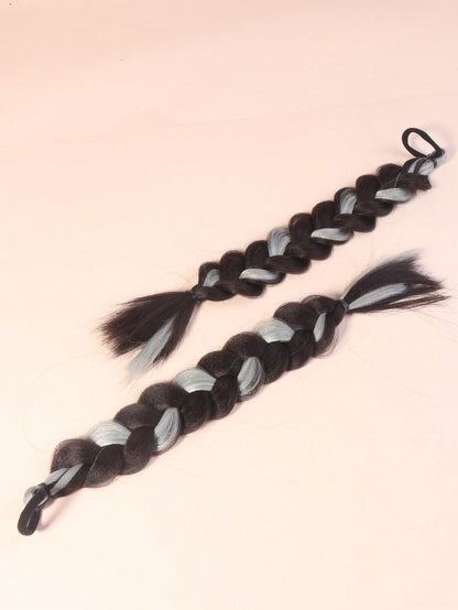 ضفيرة شعر اصطناعي طويل عارضتين