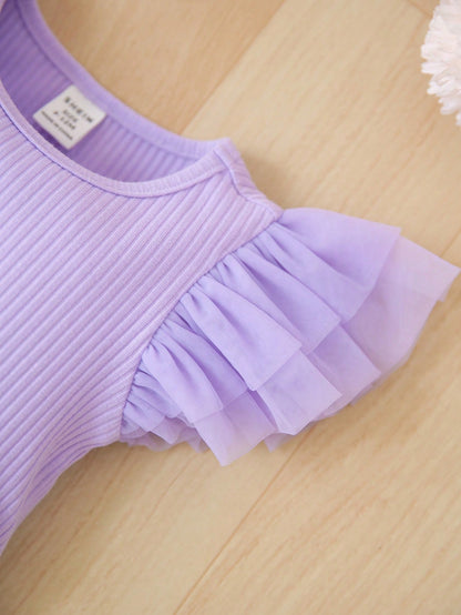 بوديسوت شبكة متباينة مقلم بكشكش محبوك مضلع للاطفال