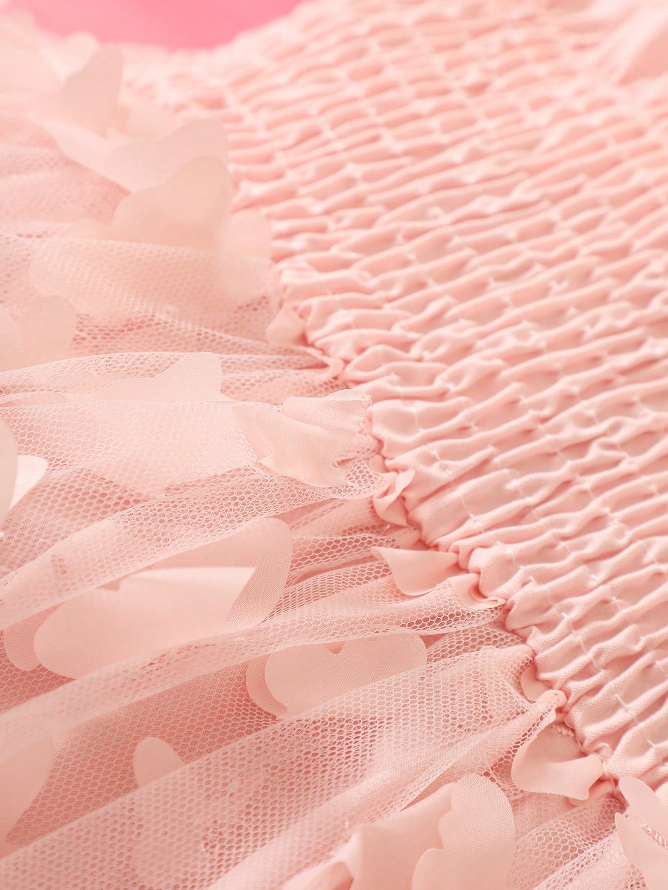 فستان شيد باي للرضع بحمالة ،تطريزات صلبة وتراكب الشبكة